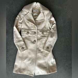 Kenneth Cole Cream Wool Coat